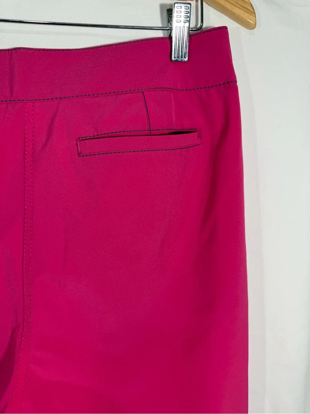 Women’s Hot Pink Bermuda Shorts with Zip Pockets